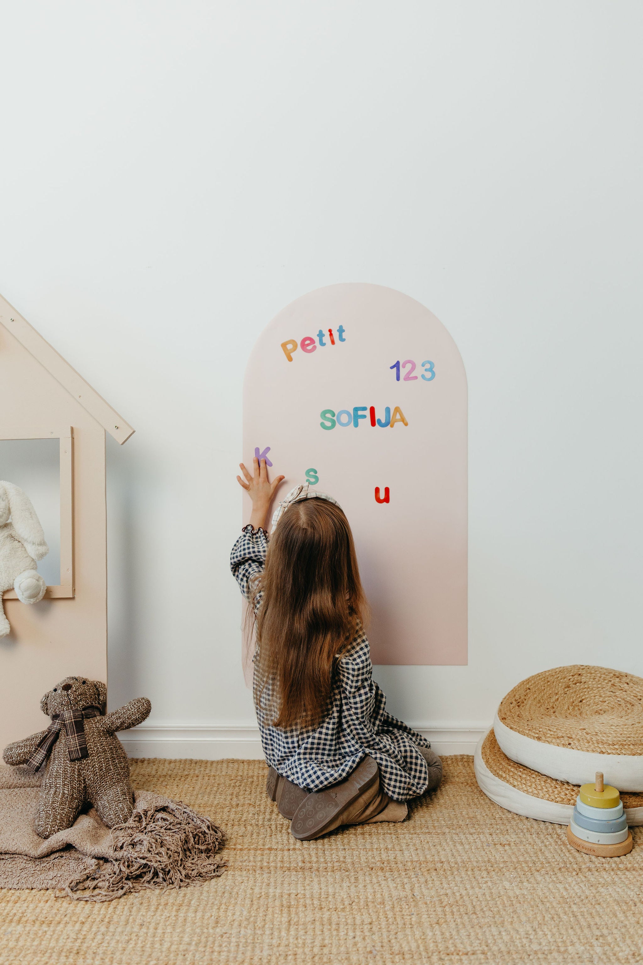 Magnetic board for children - Arche - Light pink