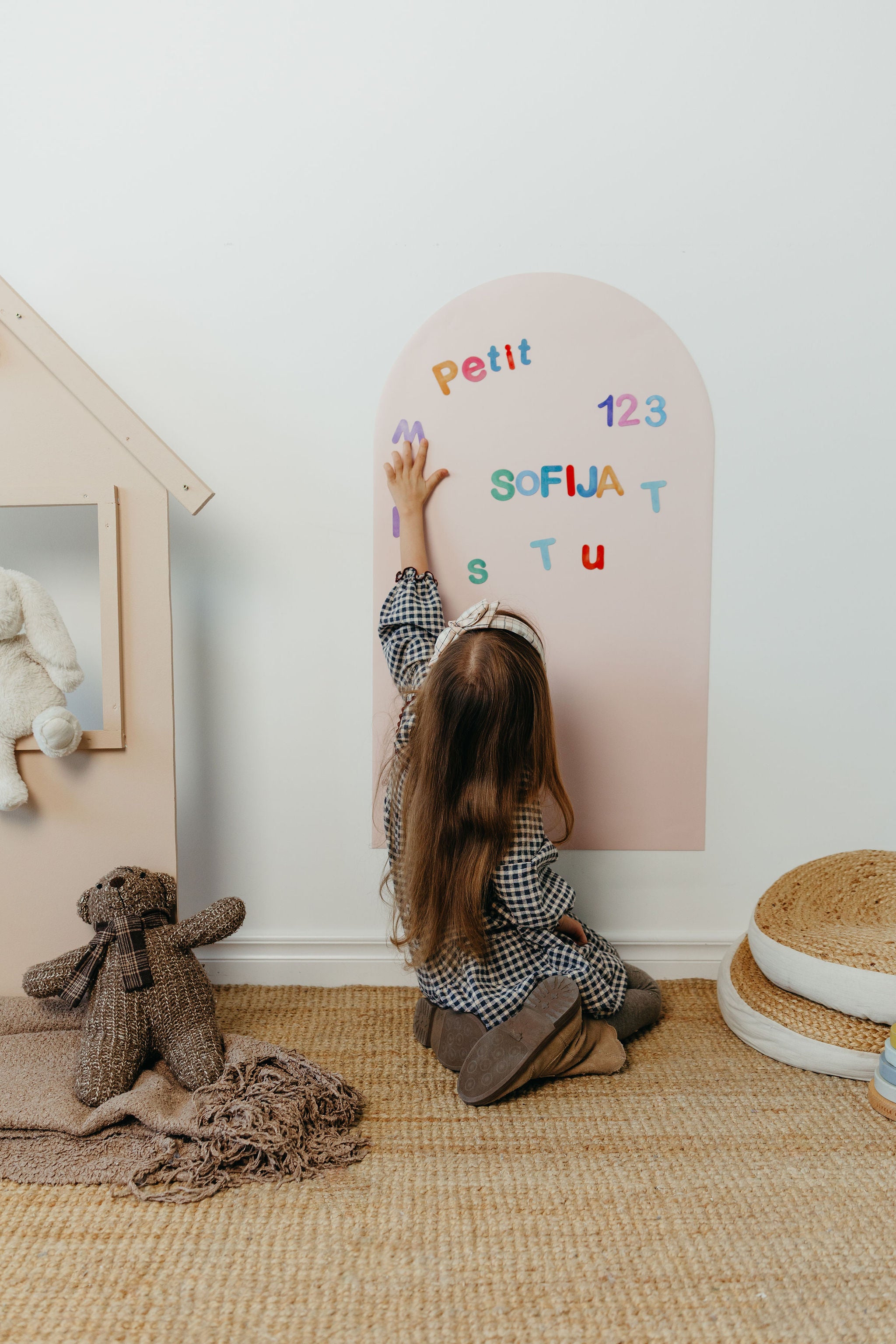 Magnetic board for children - Arche - Light pink