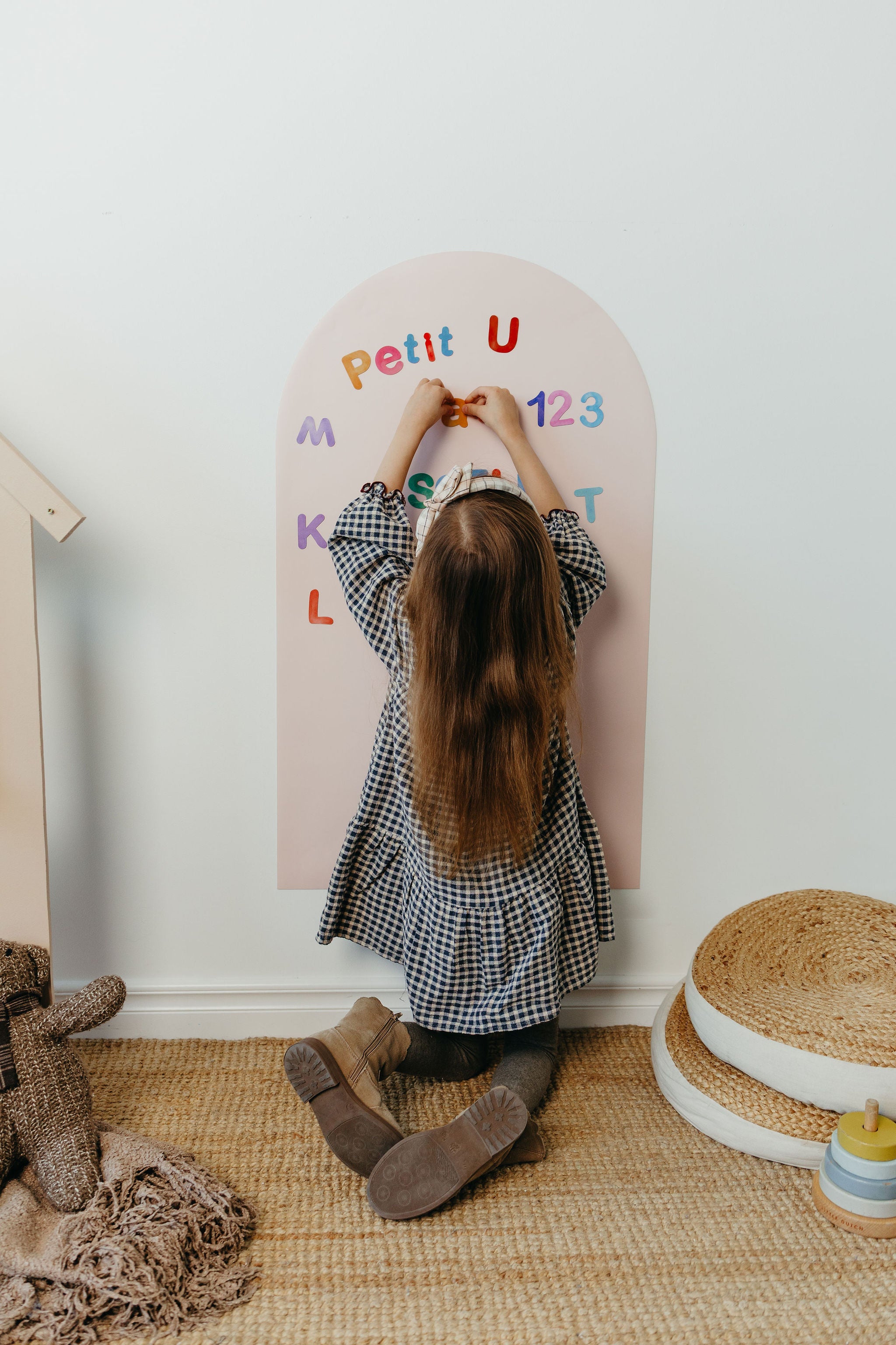 Magnetic board for children - Arche - Light pink