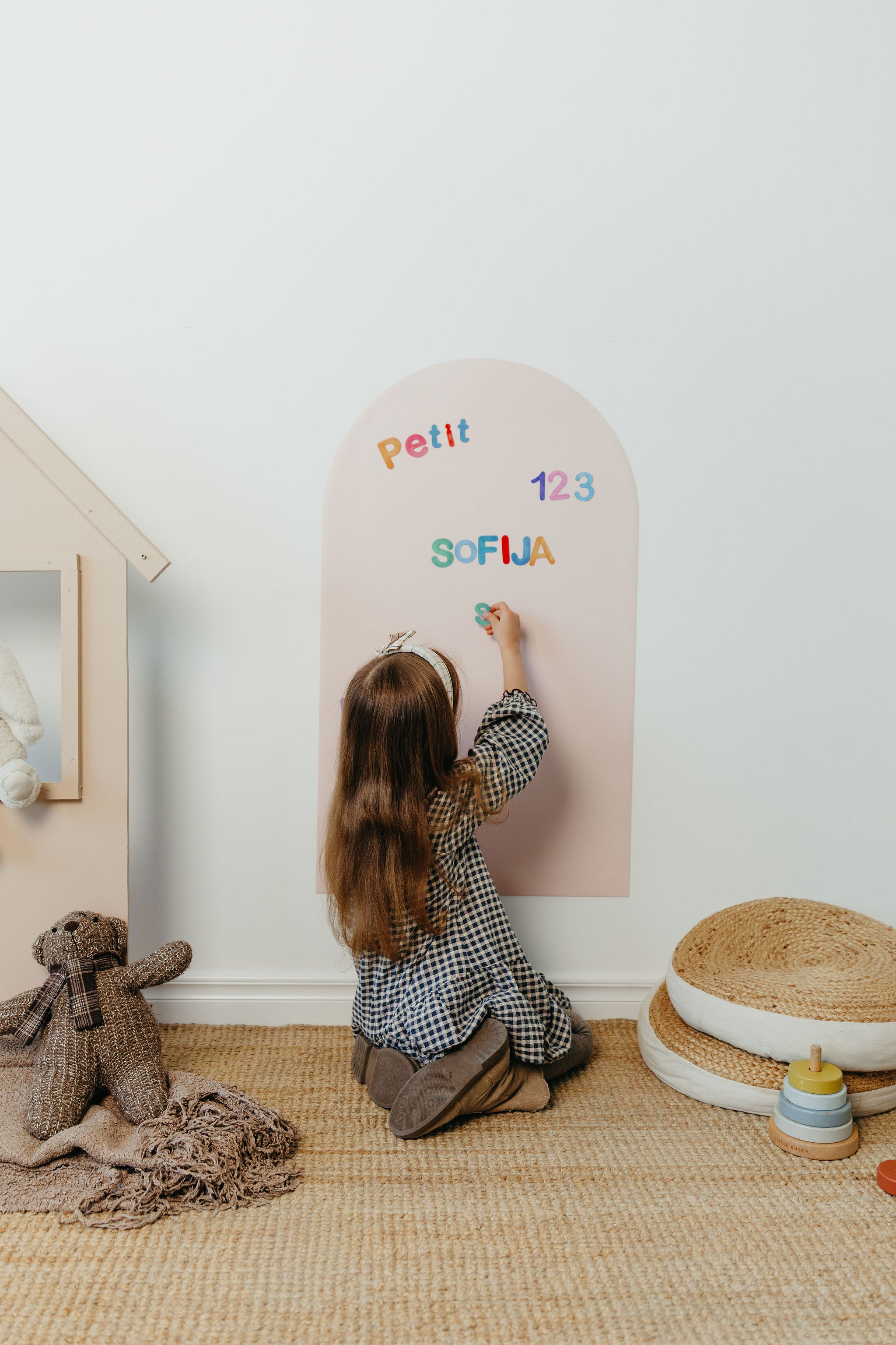Magnetic board for children - Arche - Light pink