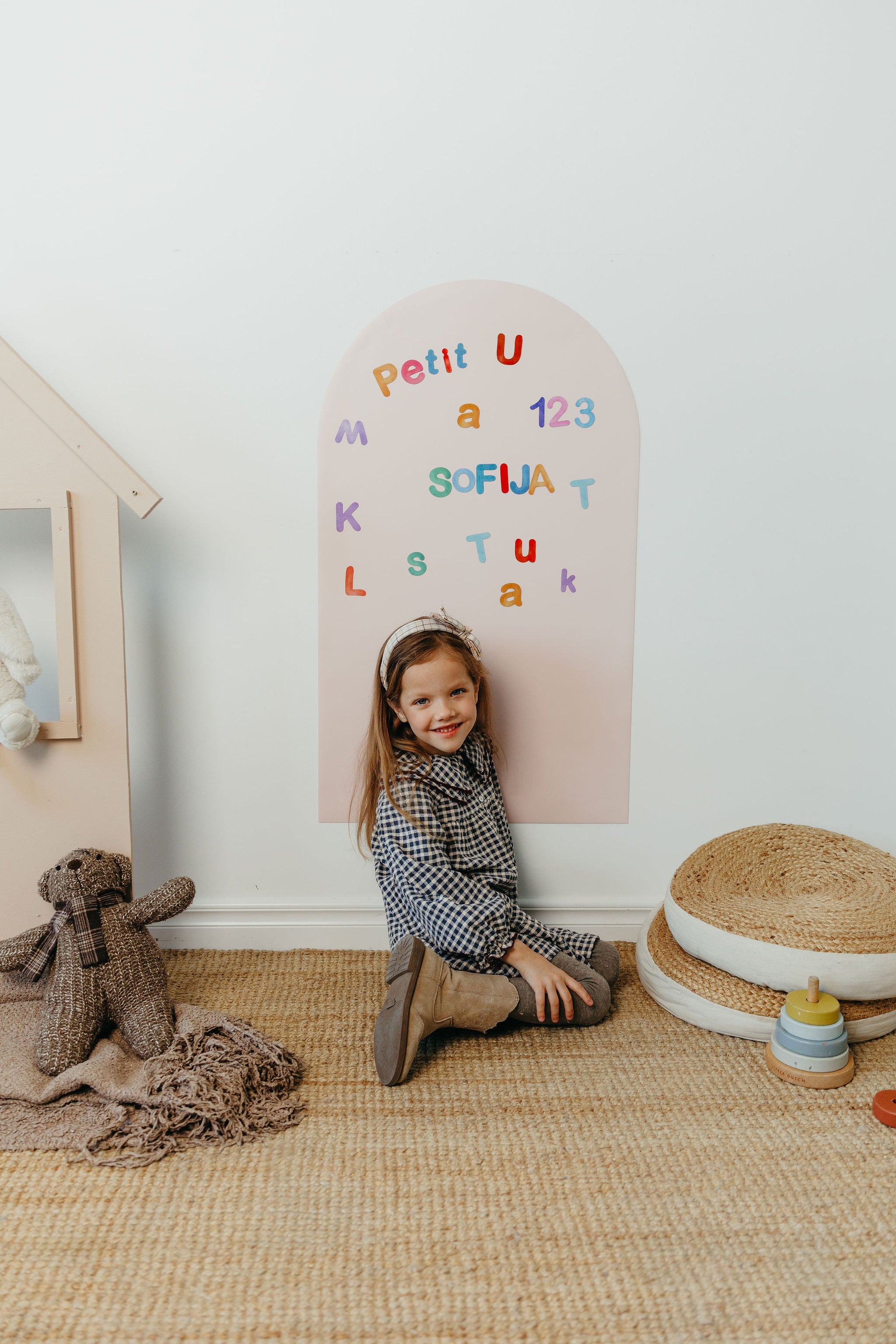 Magnetic board for children - Arche - Light pink