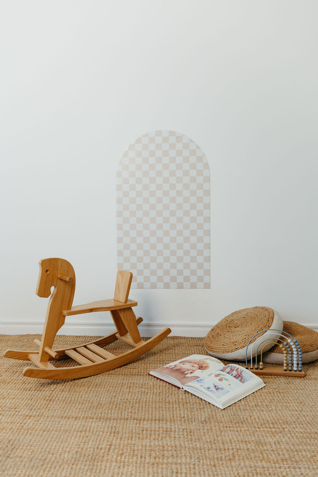 Magnetic board for children - Arche - Beige checkered