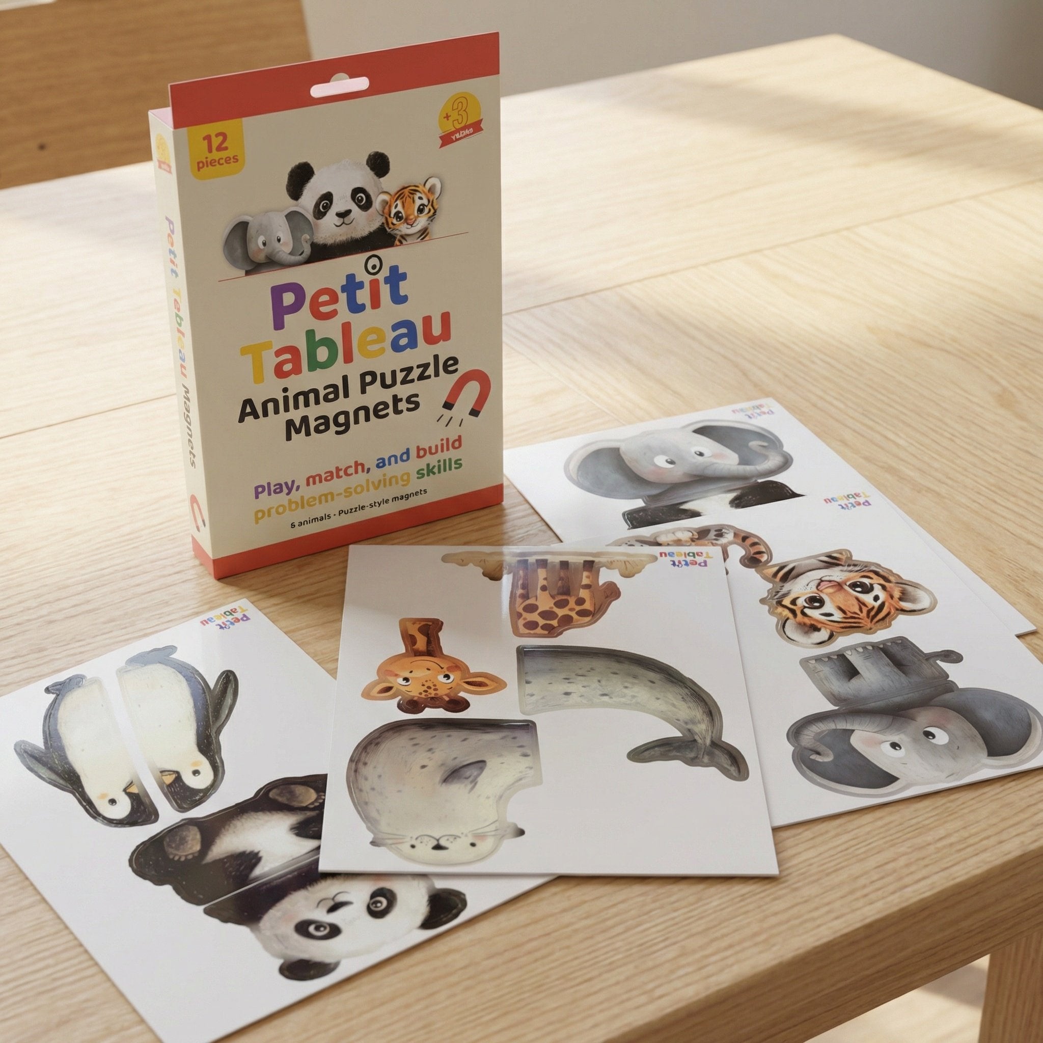 Petit Tableau - Magnet set for kids - Animal puzzle